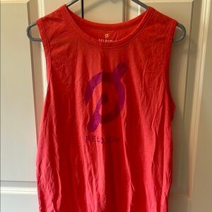 Peloton Vibrant Red Sleeveless Muscle Tee